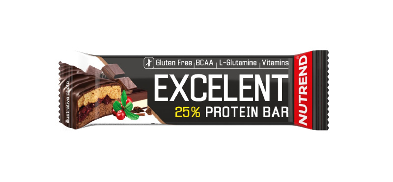 Nutrend Excelent Protein Bar 85 g Příchuť: Čokoláda/Nugát s brusinkami