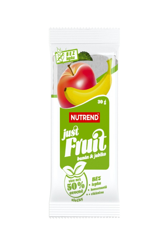 NUTREND Just Fruit, tyčinka, 30 g banán a jablko