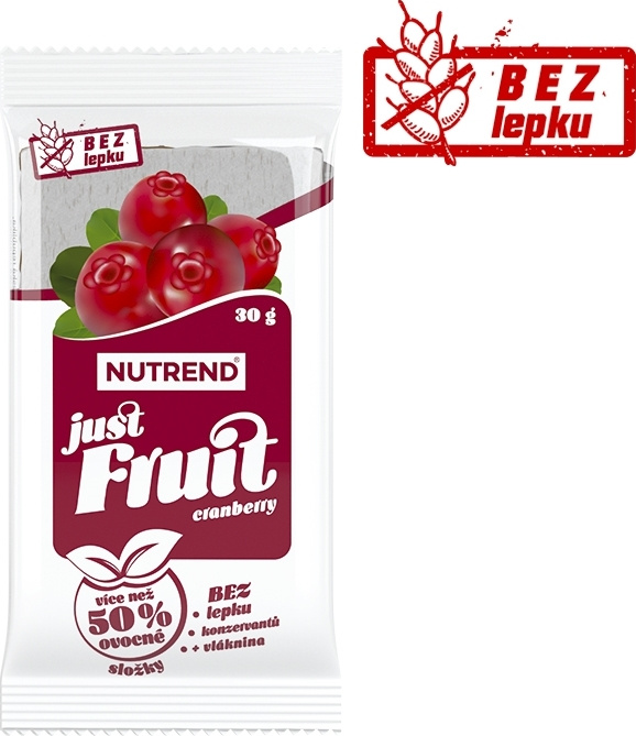 NUTREND Just Fruit, tyčinka, 30 g brusinka