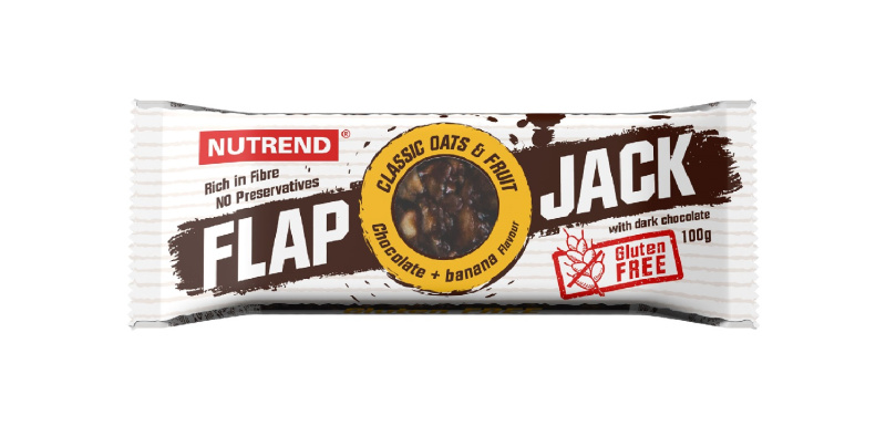 Nutrend FLAPJACK GLUTEN FREE 100 g - čokoláda/banán s hořkou čokoládou