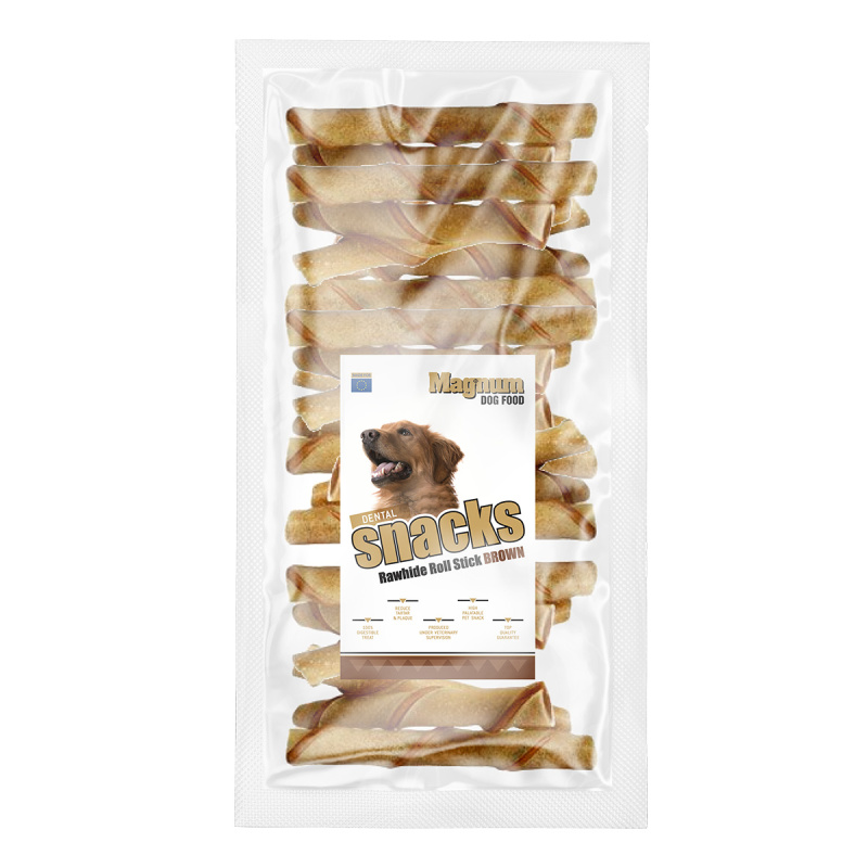 Magnum dog food Magnum Rawhide roll stick 5" 12,5cm (cca 40ks) BROWN