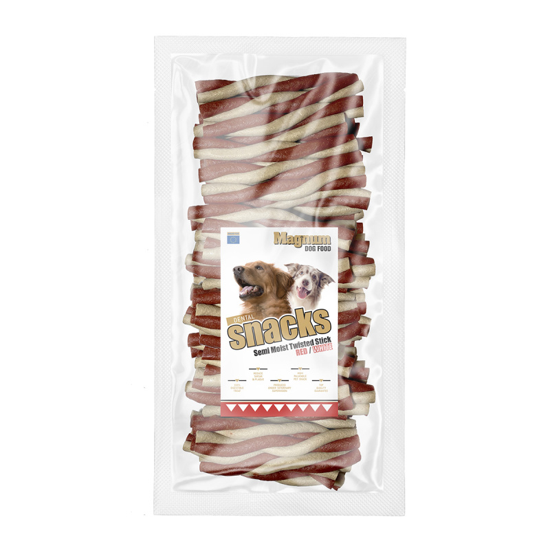 Magnum Semi Moist Twisted Stick Red/White 50 ks