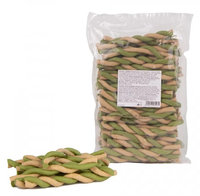 Magnum Semi Moist Twisted Stick Green/White 50 ks