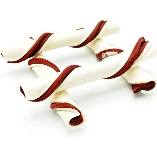 Magnum Rawhide Roll Stick Red/White 40 ks