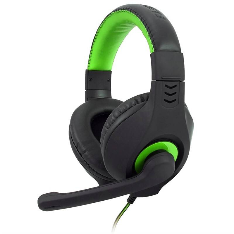 Headset C-Tech Nemesis V2 (GHS-14G) / 54 dB (-) / 20 - 20000 Hz / 118 dB/mW / černá / zelená Varianta: ivi1