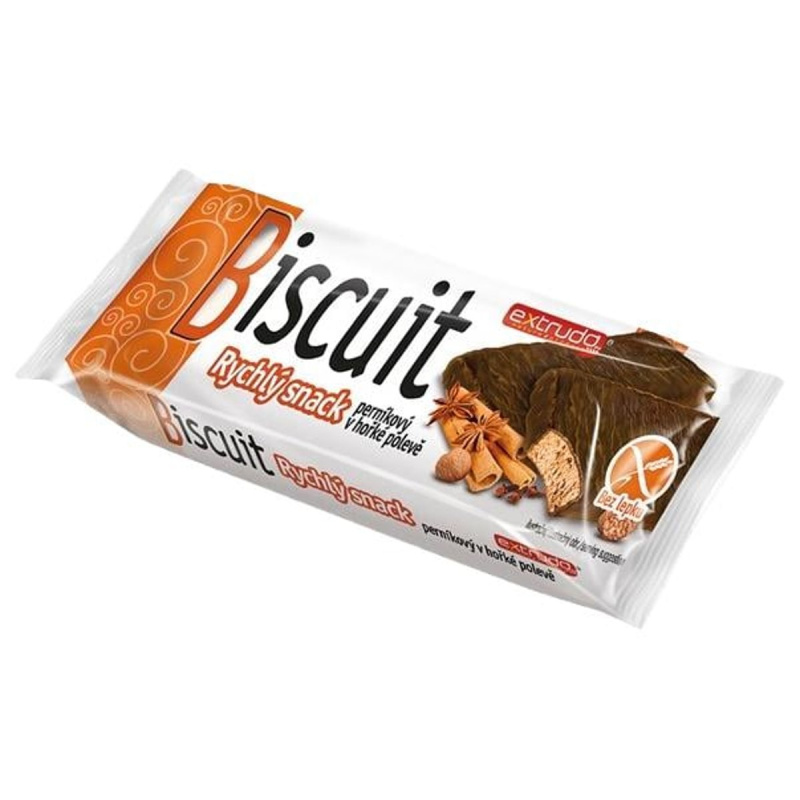 Extrudo Crispins Rychlý snack perníkový v hořké polevě bez lepku
