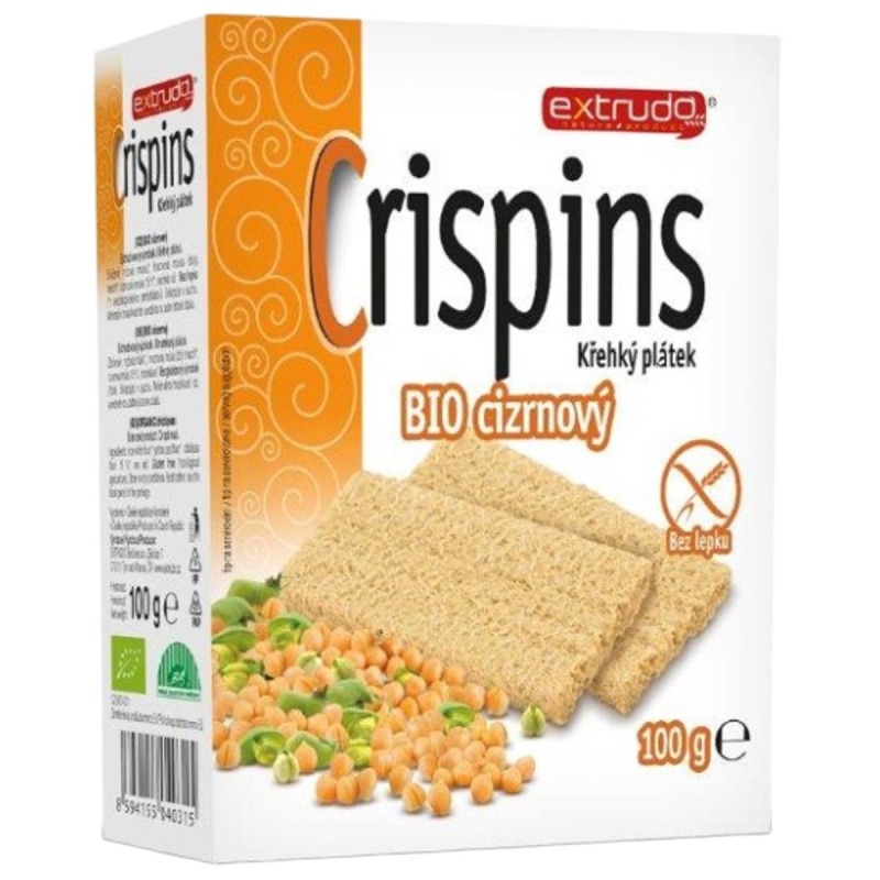 Extrudo Crispins BIO cizrnový křehký plátek