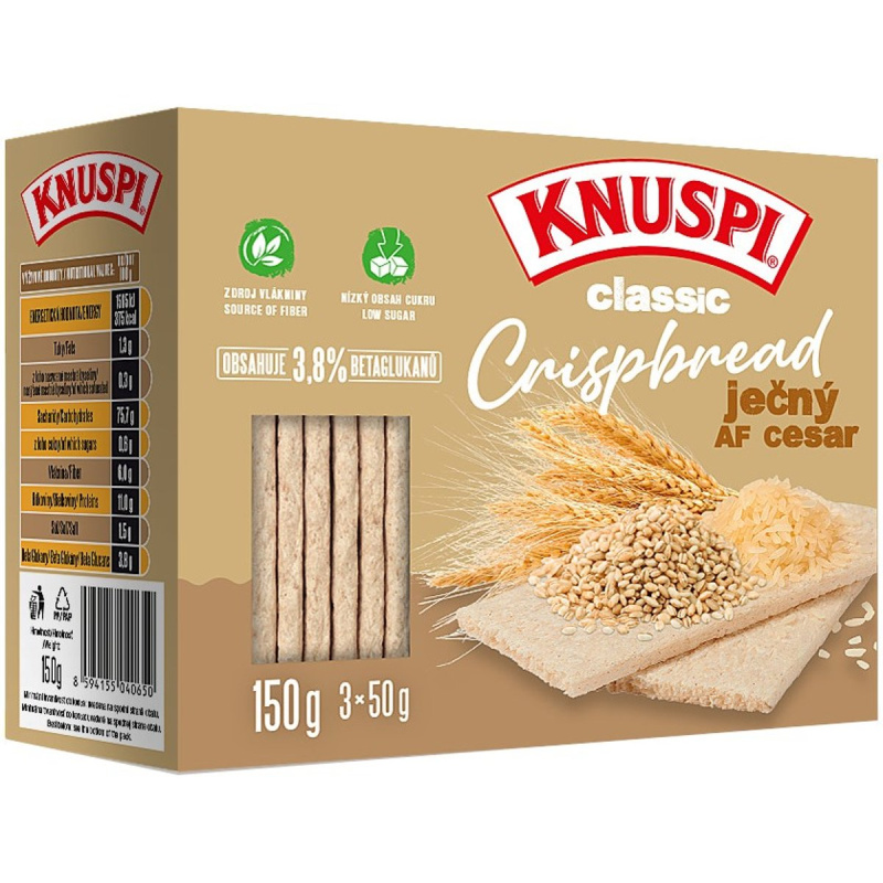 Knuspi Crispbread ječný křehký plátek