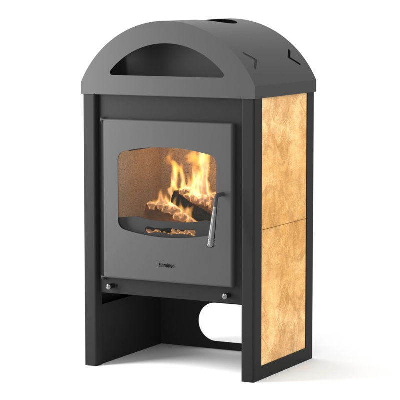 HS Flamingo Krbová kamna MELAND dlažba béžová 555 x 1019 x 417 mm