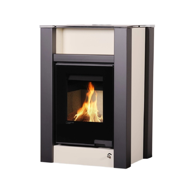 HS Flamingo Krbová kamna AQUAFLAM VARIO LEND 11/5kW krémová 694x629x1030mm