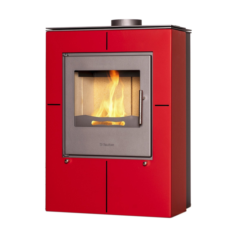 HS Flamingo Krbová kamna EVENES červená 610 x 855 x 412 mm