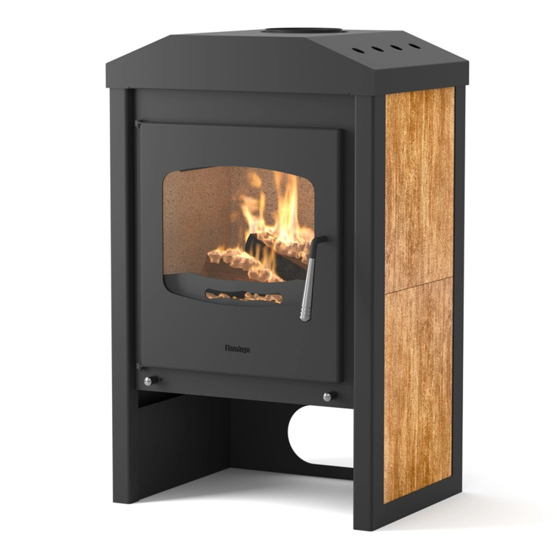 HS Flamingo Krbová kamna VEGA dlažba ořech 555 x 903 x 410 mm