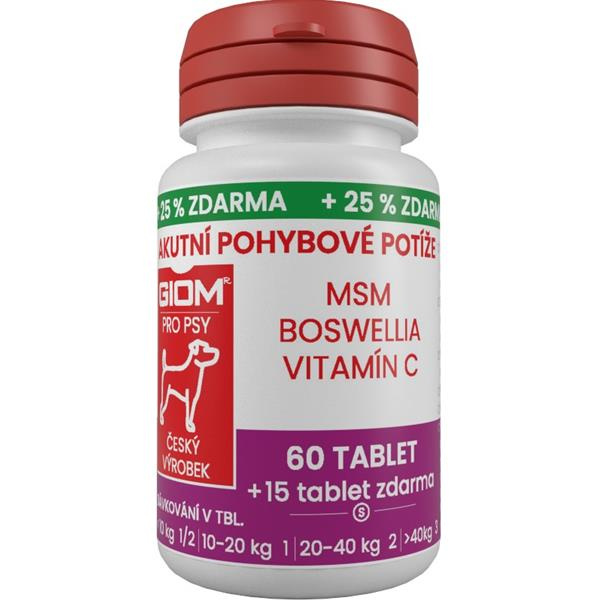 Giom pes Akutní pohybové potíže 60 tbl+20%zdarma 