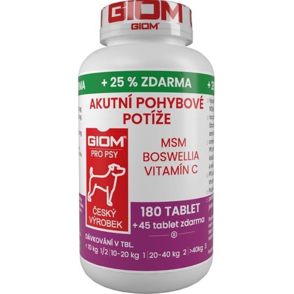 Giom pes Akutní pohybové potíže 180 tbl+25%zdarma