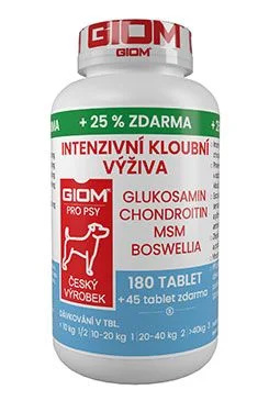 Giom pes Intenzivní kloubní výživa 180 tbl+25%zdarma 