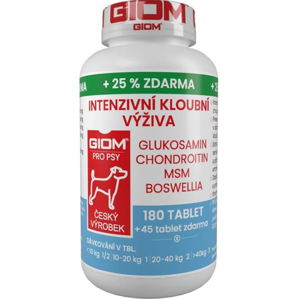 Giom pes Intenzivní kloubní výživa 180 tbl+25%zdarma 