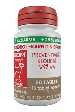 Giom pes Chondro L-karnitin SPORT 60 tbl+25% zdarma 