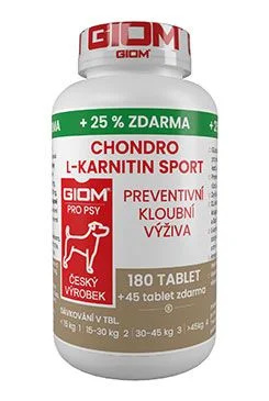 Giom pes Chondro L-karnitin SPORT 180 tbl+25% zdarma 
