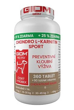 Giom pes Chondro L-karnitin SPORT 360 tbl+25% zdarma 