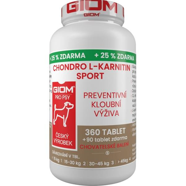 Giom pes Chondro L-karnitin SPORT 360 tbl+25% zdarma 