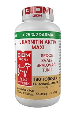 Giom pes L-karnitin Aktiv 60 MAXI tbl+20% zdarma 60 tobolek + 25% zdarma