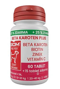 Giom pes Beta-karoten plus 60 tbl+25% zdarma 