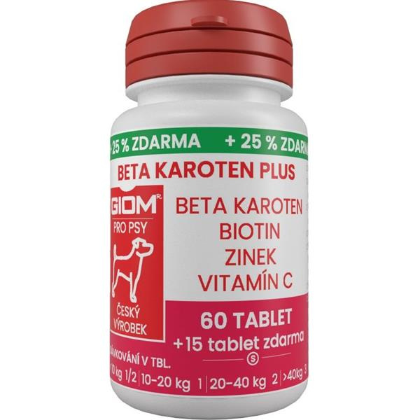 Giom pes Beta-karoten plus 60 tbl+25% zdarma 