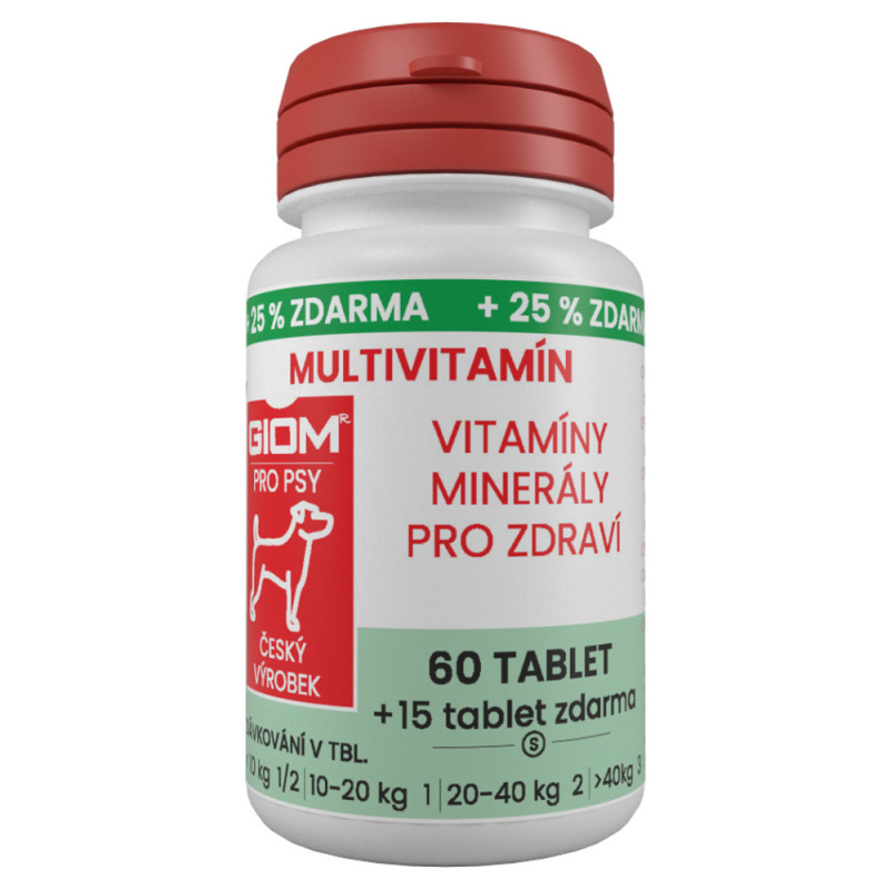 Giom pes Multivitamín 60 tbl+25% zdarma