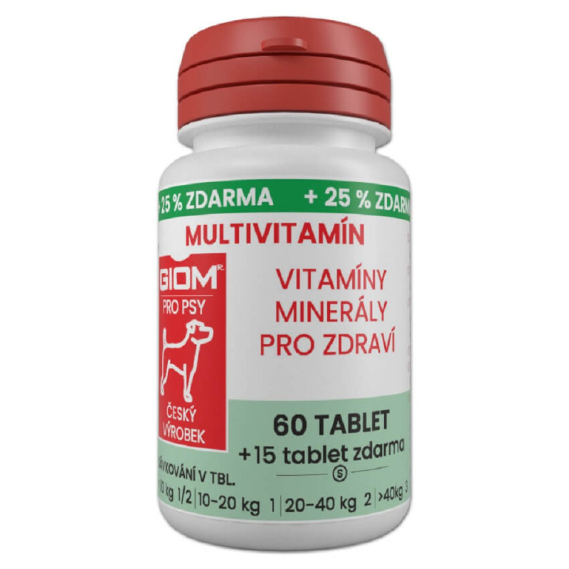 Giom pes Multivitamín 60 tbl+25% zdarma
