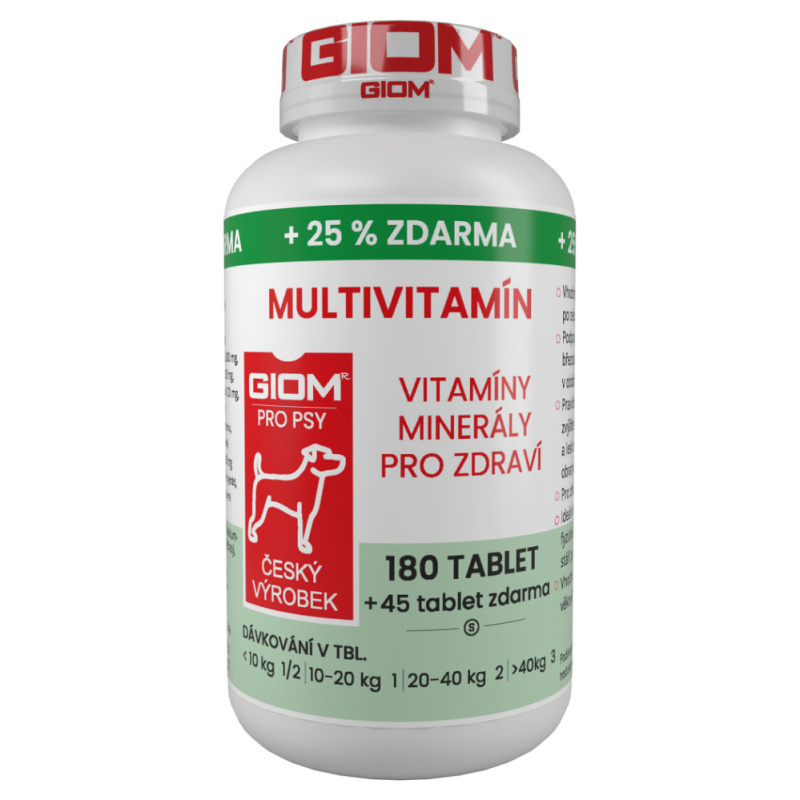Giom pes Multivitamín 180 tbl+25% zdarma 