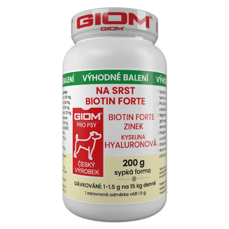 Giom pes Na srst Biotin FORTE 200g plv