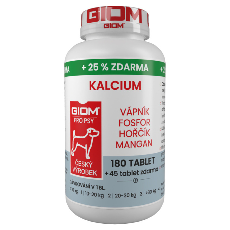 Giom pes Kalcium  180 tbl+25% zdarma 