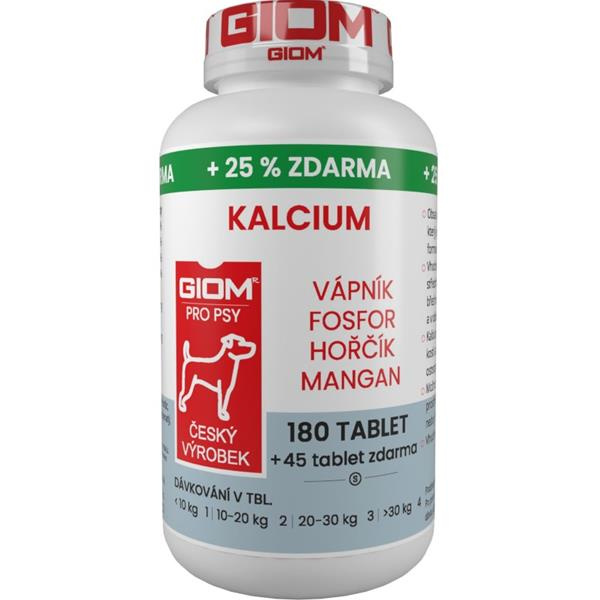 Giom pes Kalcium  180 tbl+25% zdarma 