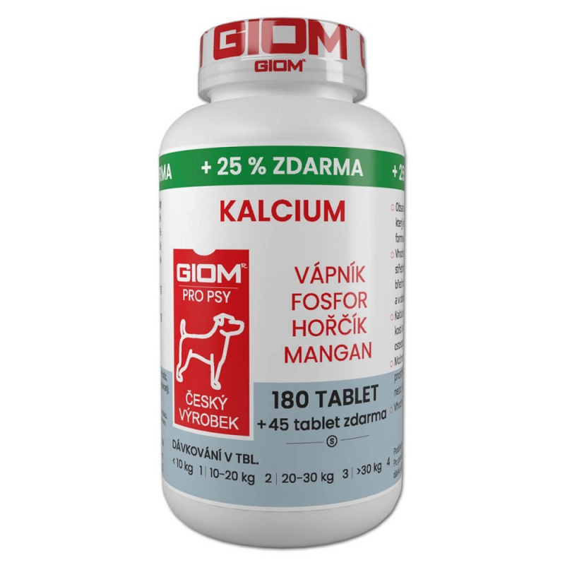 Giom pes Kalcium  180 tbl+25% zdarma 