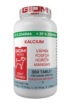 Giom pes Kalcium  360 tbl+25% zdarma