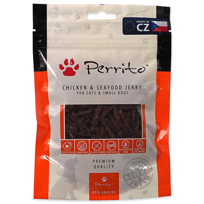 Pochoutka PERRITO Chicken & Seafood Jerky 100 g