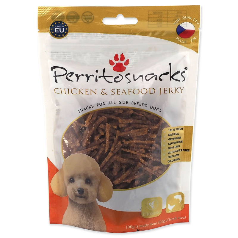 Pochoutka PERRITO Chicken & Seafood Jerky 100 g