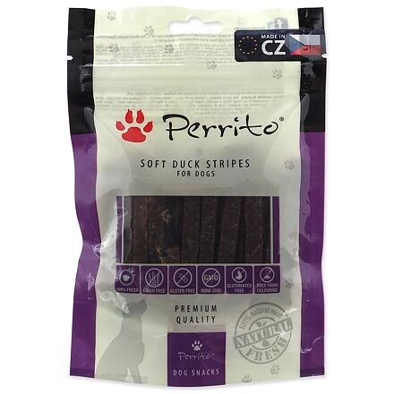Pochoutka PERRITO Duck Soft stripes 100 g