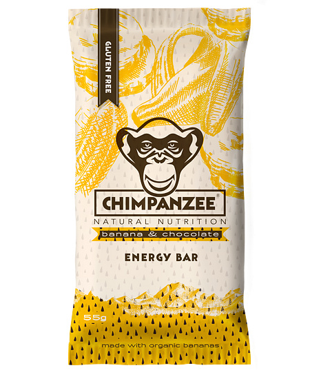 Chimpanzee Energy bar 55 g - banán/čokoláda BEZLEPKOVÁ