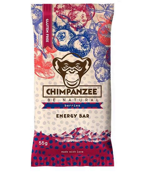 Chimpanzee Energy bar 55 g - lesní plody BEZLEPKOVÁ