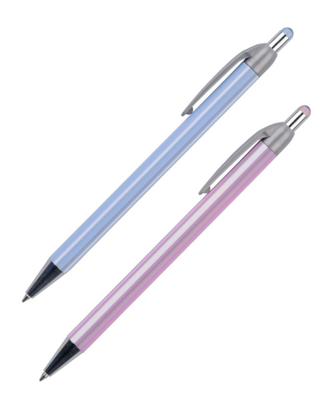 Kuličkové pero Spoko Stripes - modrá náplň, 0,3 mm