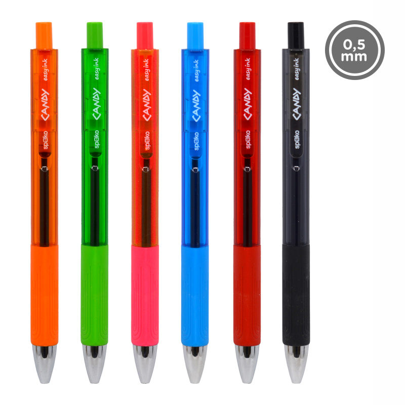 Spoko Kuličkové pero Candy 0,5 mm - mix barev