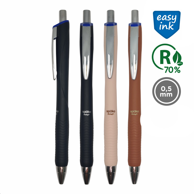 Kuličkové pero Spoko ReLeaf Panther Nature 0,7 mm - mix barev