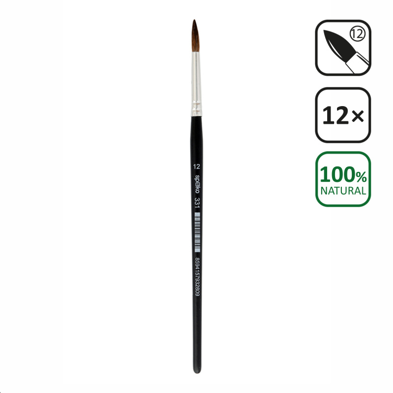 SPOKO štětec vlasový, kulatý, velikost 12