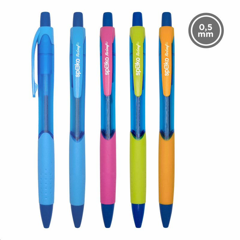 Spoko Kuličkové pero Aqua 0,5 mm - mix barev