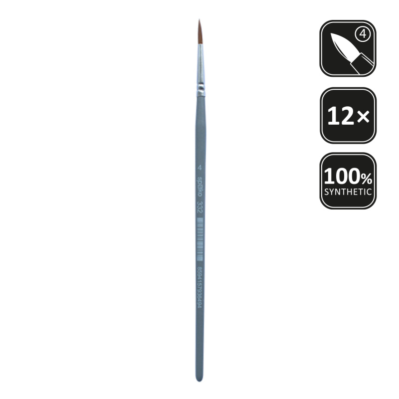 SPOKO štětec syntetický kulatý, velikost 4