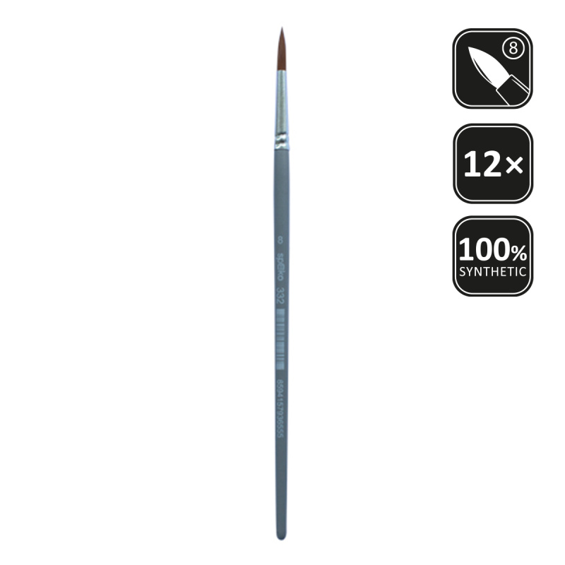 SPOKO štětec syntetický kulatý, velikost 8