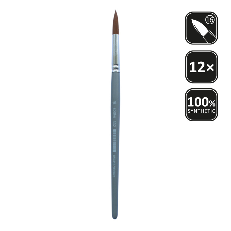 SPOKO štětec syntetický kulatý, velikost 16