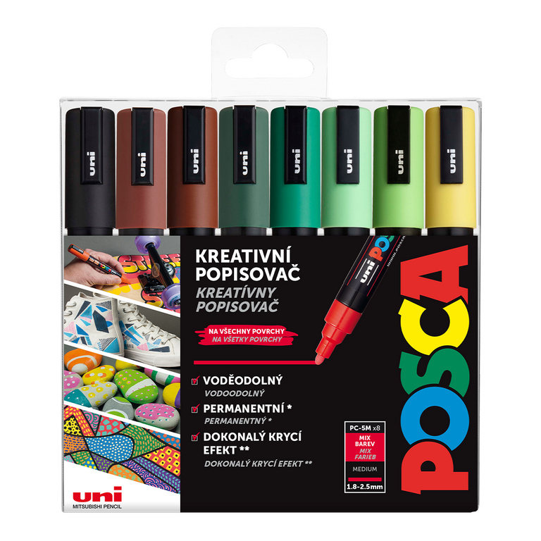 POSCA sada popisovačů PC-5M - EARTH 8 ks POSCA