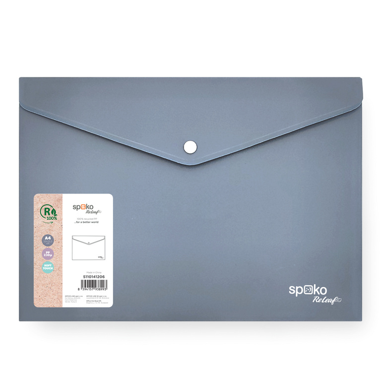 Desky s drukem Spoko ReLeaf A4 PP 1 ks - šedé